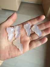 Load image into Gallery viewer, 100% natural icy transparent White/clear Chalcedony fox pendant CB80
