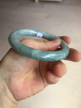 Load image into Gallery viewer, 60.5mm certified 100% natural light green/blue chubby round cut jadeite jade bangle PC99-9145
