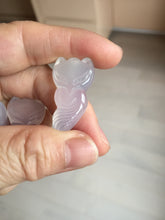 Load image into Gallery viewer, 100% natural icy transparent White/clear Chalcedony fox pendant CB80
