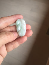Load image into Gallery viewer, 100% natural type A  sunny green white purple jadeite jade leaf pendant group PB46
