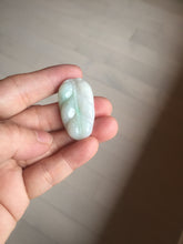 Load image into Gallery viewer, 100% natural type A  sunny green white purple jadeite jade leaf pendant group PB46
