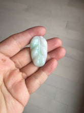 Load image into Gallery viewer, 100% natural type A  sunny green white purple jadeite jade leaf pendant group PB46
