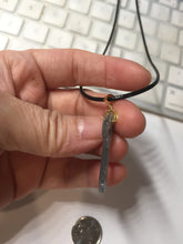 Load image into Gallery viewer, 100% natural type A icy watery light green blue gray Guatemala jadeite Key to the Heart pendant PE27
