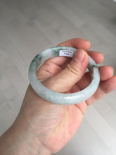 Load image into Gallery viewer, 54.5mm Certified 100% natural Type A light purple with green floating flowers jadeite jade bangle BN14-7084
