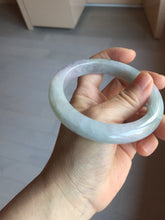 Load image into Gallery viewer, 60.5mm Certified Type A 100% Natural icy watery green/purple chubby Jadeite Jade bangle PB236-9536
