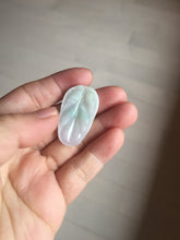 Load image into Gallery viewer, 100% natural type A  sunny green white purple jadeite jade leaf pendant group PB46
