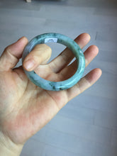 Load image into Gallery viewer, 55mm Certified Type A 100% Natural light green purple with floating flowers Jadeite bangle AY128-6647
