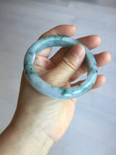 Load image into Gallery viewer, 55mm Certified Type A 100% Natural light green purple with floating flowers Jadeite bangle AY128-6647
