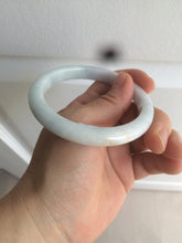 Load image into Gallery viewer, 57mm certified 100% natural light green/white jadeite jade bangle AX81-0308

