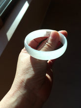 Load image into Gallery viewer, 51.7mm Certified type A 100% Natural white thin Jadeite Jade bangle PB267-1025
