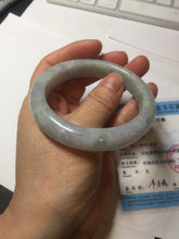 Load image into Gallery viewer, 55.5mm certified 100% natural Type A green purple red round cut jadeite jade bangle AA96-9152
