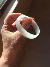 Load image into Gallery viewer, 51.7mm Certified type A 100% Natural white thin Jadeite Jade bangle PB267-1025
