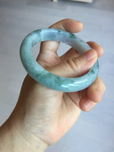 Load image into Gallery viewer, 55mm Certified Type A 100% Natural light green purple with floating flowers Jadeite bangle AY128-6647

