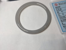Load image into Gallery viewer, 51mm Certified 100% Natural Icy Pale Smoky Purple (烟紫) Gray Black Round Cut Nephrite Jade Bangle HN140-3371
