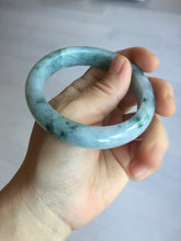 Load image into Gallery viewer, 55mm Certified Type A 100% Natural light green purple with floating flowers Jadeite bangle AY128-6647
