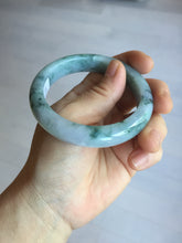 Load image into Gallery viewer, 55mm Certified Type A 100% Natural light green purple with floating flowers Jadeite bangle AY128-6647
