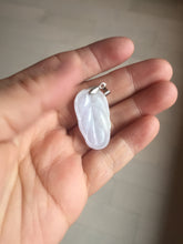 Load image into Gallery viewer, 100% natural type A  sunny green white purple jadeite jade leaf pendant group PB46
