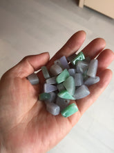 Load image into Gallery viewer, 100% natural type A icy watery sunny green/purple small Jadeite Jade baroque pendant group AX149

