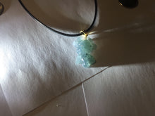 Load image into Gallery viewer, 100% natural type A icy watery light green blue gray Guatemala jadeite little Calf Pendant to the Heart pendant PE28
