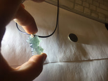 Load image into Gallery viewer, 100% natural type A icy watery light green blue gray Guatemala jadeite little Calf Pendant to the Heart pendant PE28
