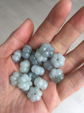 Load image into Gallery viewer, Type A 100% Natural light green/white 3D jadeite Jade flower Pendant AX148
