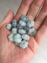 Load image into Gallery viewer, Type A 100% Natural light green/white 3D jadeite Jade flower Pendant AX148
