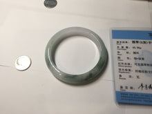 Load image into Gallery viewer, 52.8mm Certified type A 100% Natural green white light purple Jadeite bangle PE30
