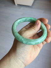 Load image into Gallery viewer, 59mm Certified Type A 100% Natural sunny green gray Jadeite Jade bangle PA126-9888
