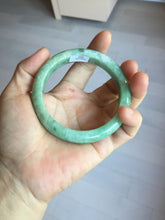 Load image into Gallery viewer, 59mm Certified Type A 100% Natural sunny green gray Jadeite Jade bangle PA126-9888
