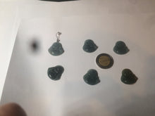 Load image into Gallery viewer, 100% Natural blue gray green  Guatemala jadeite Jade  happy buddha pendant group BH58
