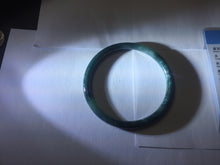 Load image into Gallery viewer, 60.6mm Certified Type A 100% Natura dark blue/green/gray/black Guatemala slim round cut Jadeite bangle AZ151-2054
