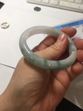 Load image into Gallery viewer, 52.8mm Certified type A 100% Natural green white light purple Jadeite bangle PE30
