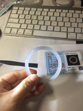 Load image into Gallery viewer, 51mm Certified 100% Natural Icy Pale Smoky Purple (烟紫) Gray Black Round Cut Nephrite Jade Bangle HN140-3371
