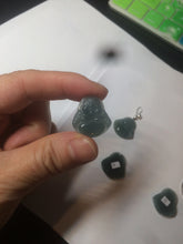 Load image into Gallery viewer, 100% Natural blue gray green  Guatemala jadeite Jade  happy buddha pendant group BH58
