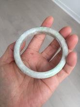 Load image into Gallery viewer, 56.5mm 100% natural type A sunny green/white/purple jadeite jade bangle BM49-8039

