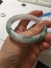 Load image into Gallery viewer, 52.8mm Certified type A 100% Natural green white light purple Jadeite bangle PE30
