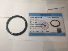 Load image into Gallery viewer, 61.5mm Certified Type A 100% Natura dark blue/green/gray/black Guatemala slim round cut Jadeite bangle AZ152-2047
