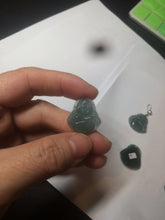 Load image into Gallery viewer, 100% Natural blue gray green  Guatemala jadeite Jade  happy buddha pendant group BH58
