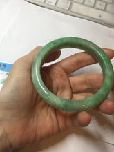 Load image into Gallery viewer, 60mm Certified Type A 100% Natural sunny green gray Jadeite Jade bangle BG234-9885

