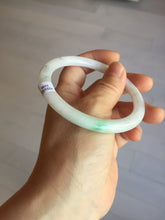 Load image into Gallery viewer, 59.4mm certified Type A 100% Natural sunny green white light purple slim round cut Jadeite Jade bangle PH211-3198
