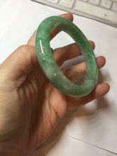 Load image into Gallery viewer, 60mm Certified Type A 100% Natural sunny green gray Jadeite Jade bangle BG234-9885
