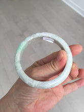 Load image into Gallery viewer, 56.5mm 100% natural type A sunny green/white/purple jadeite jade bangle BM49-8039
