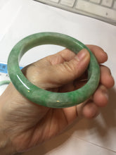 Load image into Gallery viewer, 60mm Certified Type A 100% Natural sunny green gray Jadeite Jade bangle BG234-9885
