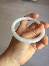 Load image into Gallery viewer, 59.4mm certified Type A 100% Natural sunny green white light purple slim round cut Jadeite Jade bangle PH211-3198
