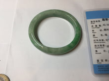 Load image into Gallery viewer, 50mm Certified Type A 100% Natural sunny green gray Oval shape Jadeite Jade bangle BG235-9903
