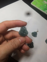 Load image into Gallery viewer, 100% Natural blue gray green  Guatemala jadeite Jade  happy buddha pendant group BH58
