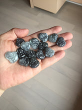 Load image into Gallery viewer, 100% Natural type A black white(Wuji 乌鸡, Shuimo 水墨) small happy Buddha (拇指佛) jadeite Jade pendant group PB44
