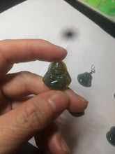 Load image into Gallery viewer, 100% Natural blue gray green  Guatemala jadeite Jade  happy buddha pendant group BH58
