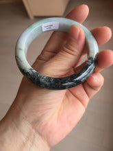 Load image into Gallery viewer, 53.5mm certified 100% natural Type A sunny green dark green purple  jadeite jade bangle AA34-4258
