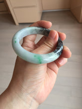 Load image into Gallery viewer, 53.5mm certified 100% natural Type A sunny green dark green purple  jadeite jade bangle AA34-4258
